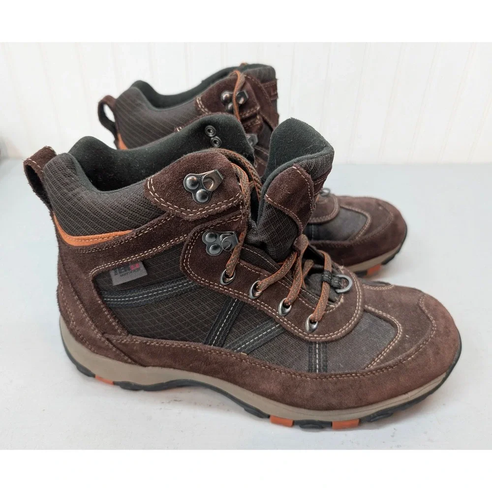 LL Bean Snow Sneaker Waterproof Insulated Boots Men's 9.5 Wide Brown 296512